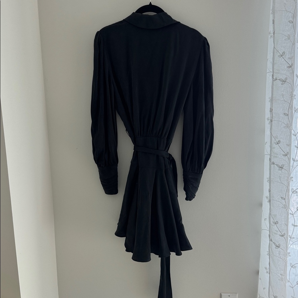 Zimmermann Black Wrap Mini Dress - Picture 4 of 4